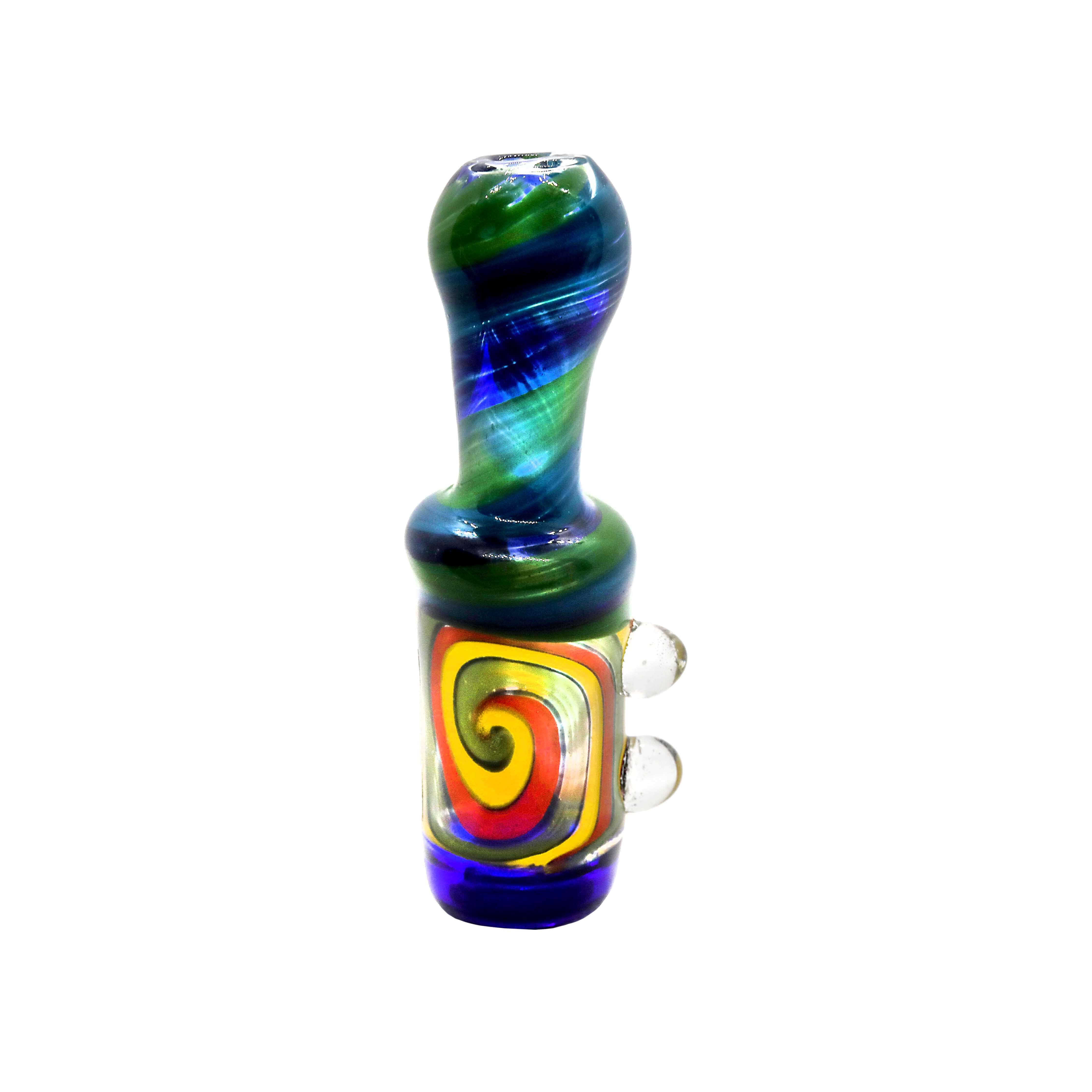 Reverse Artwork One Hitter Chillum (SB-3654) | 3 inch | Assorted Colors product image